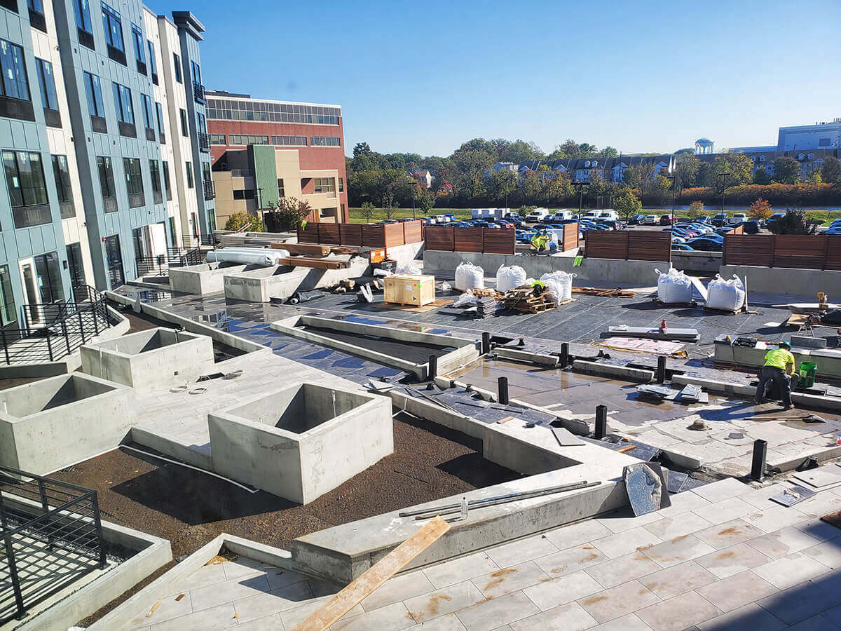 Reva Rahway 4th Floor Sun Deck & Ground Level Landscaping Landscape