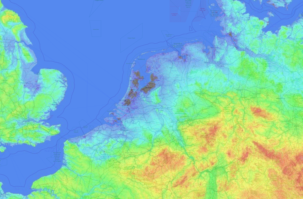 Hoogtekaart Europa Nap In Meter Beste hoogtekaart van Europa en de rest van de wereld landschap lopen