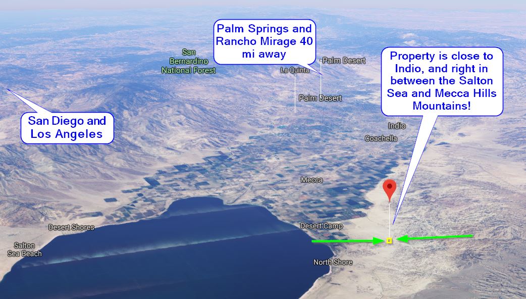 Mecca Ca Huge 13,393 sqft Corner Lot, Coachella Canal and Mecca Hills
