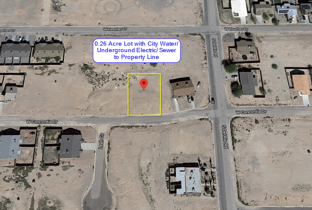 Arizona City, AZ HUGE 11,279 SF Building Lot, Zoning Allows Single
