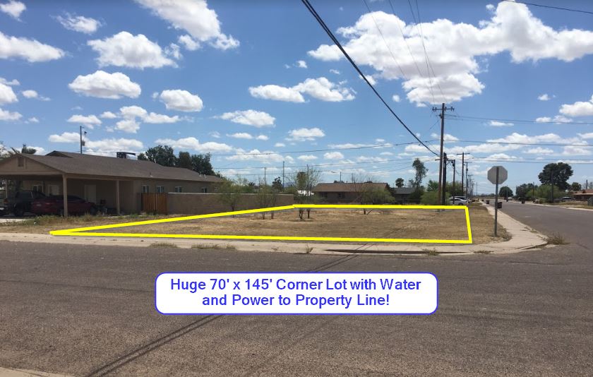 Coolidge, AZ HUGE 70’ x 145’ Corner Lot, Zoning Allows SFR, Duplex