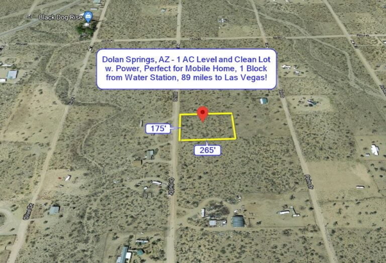 Dolan Springs, AZ Adjoining 1 Acre Level/Clean Lot w. Power for a