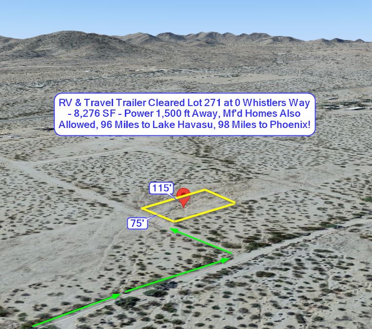 Salome, AZ RV & Travel Trailer Cleared Lot 271 at 0 Whistlers Way