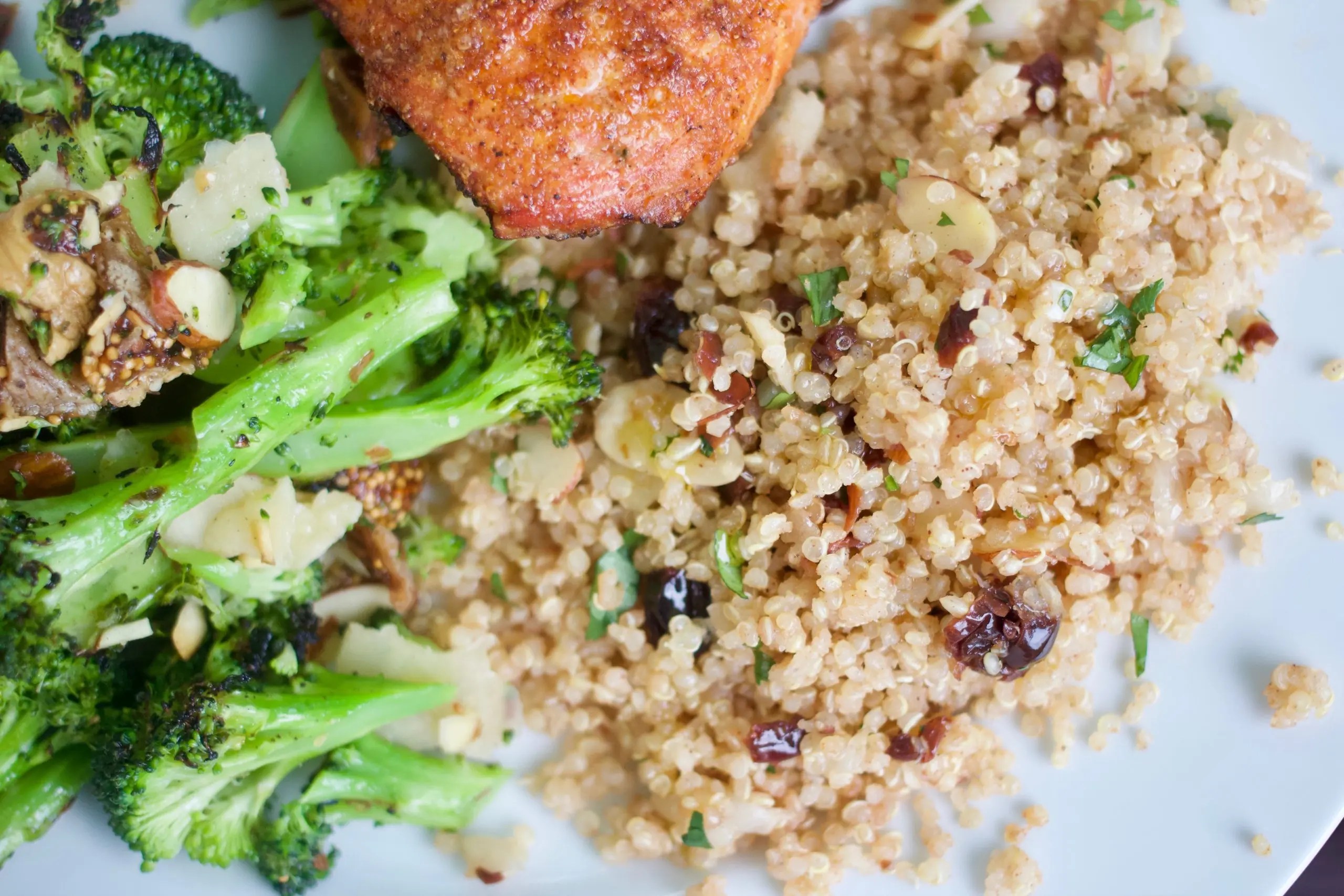 Lemony Quinoa Salad with Almonds & Dried Cherries Lane Bakery