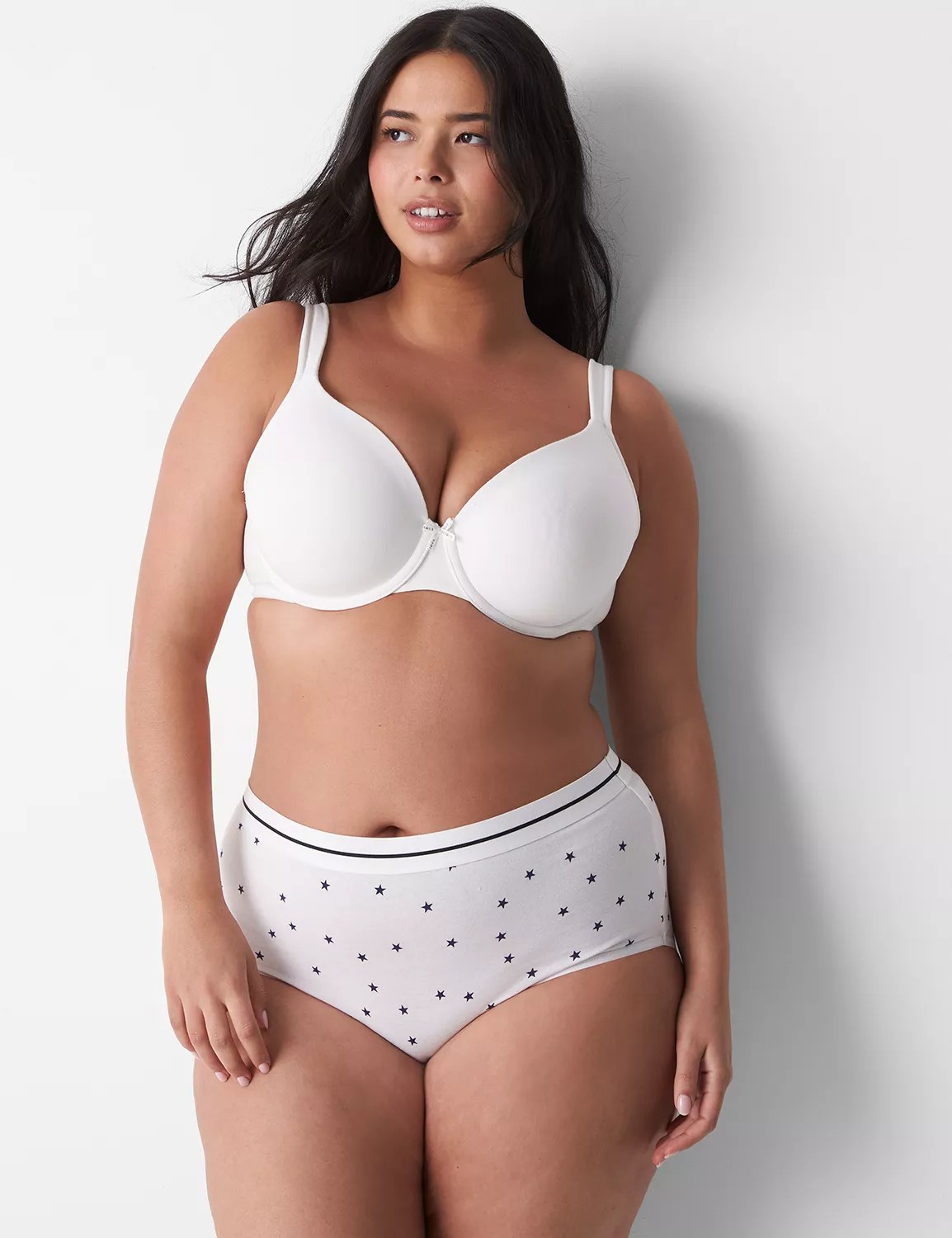 Cotton Full Brief Sporty Stripe Wai LaneBryant