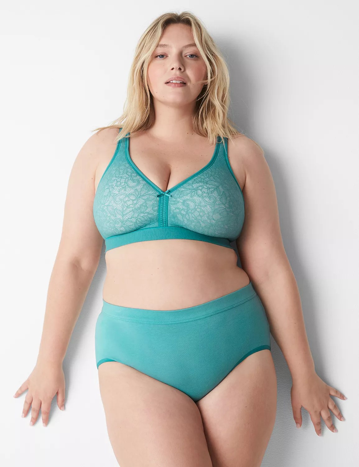 Cotton Comfort Elastic High Leg Bri LaneBryant