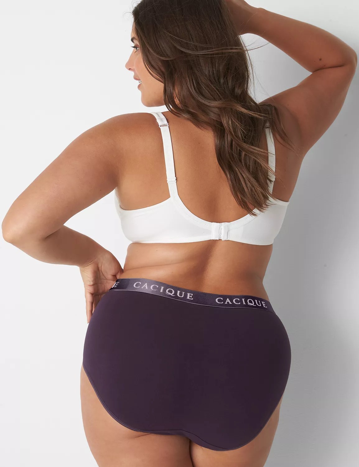 Cotton HL Brief Logo Shine Band 1 LaneBryant