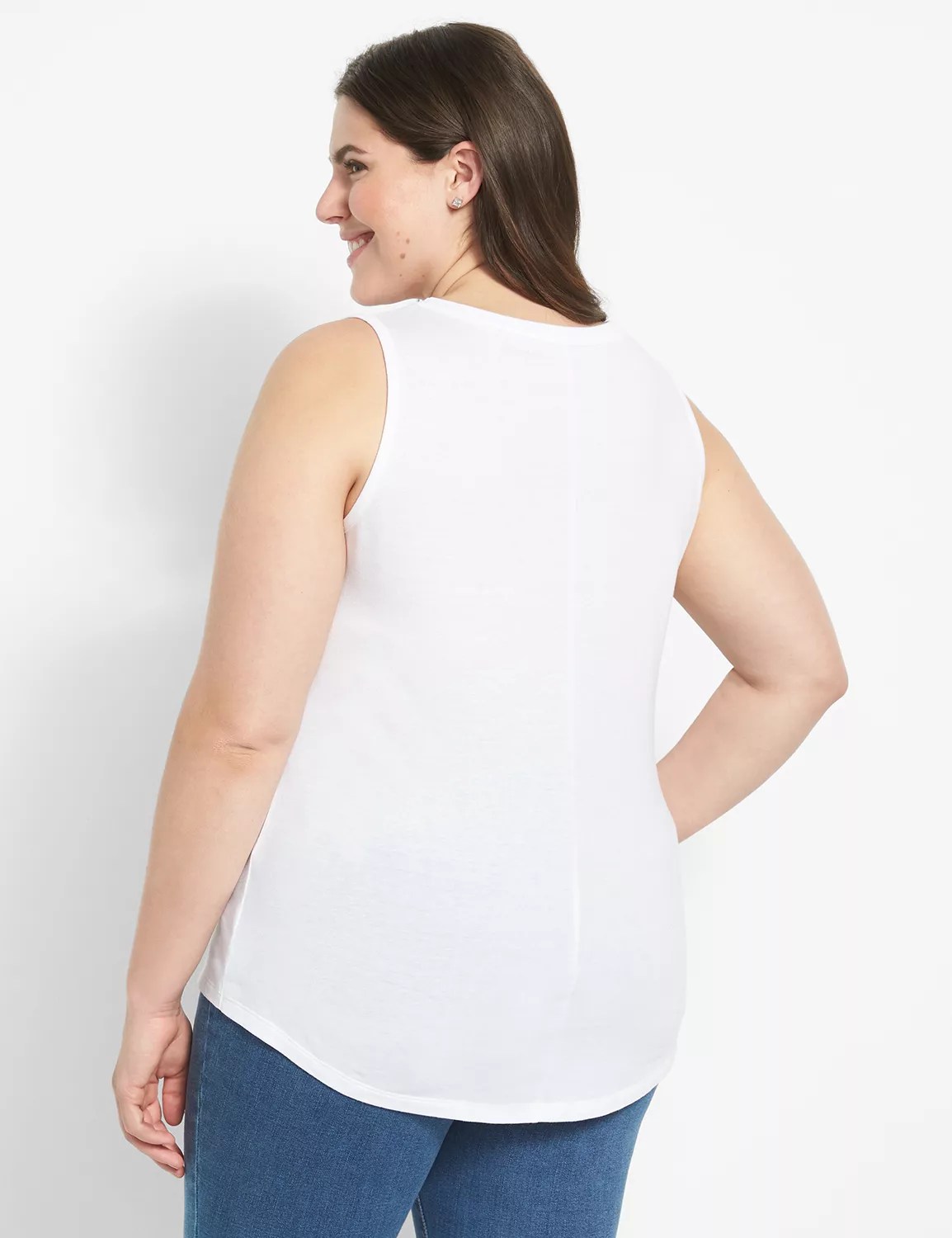 Sleeveless V Neck Muscle Tank 11263 LaneBryant