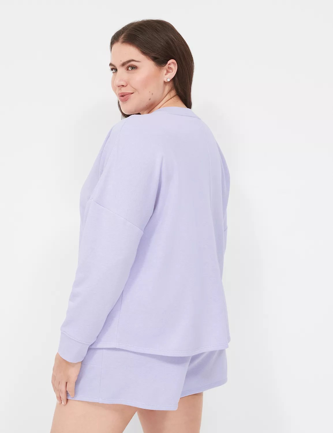 Terry Fleece VNeck Top LaneBryant