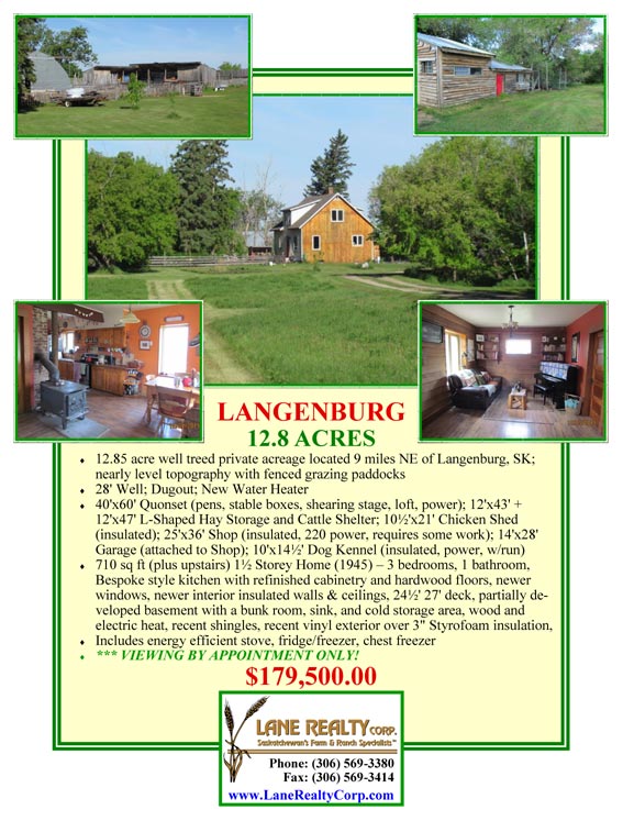 East Central Saskatchewan Farmland, Farms, and Ranches for Sale