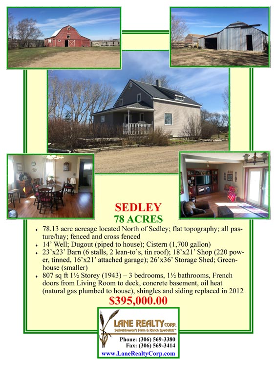 Southeast Saskatchewan Farmland, Farms, and Ranches for Sale