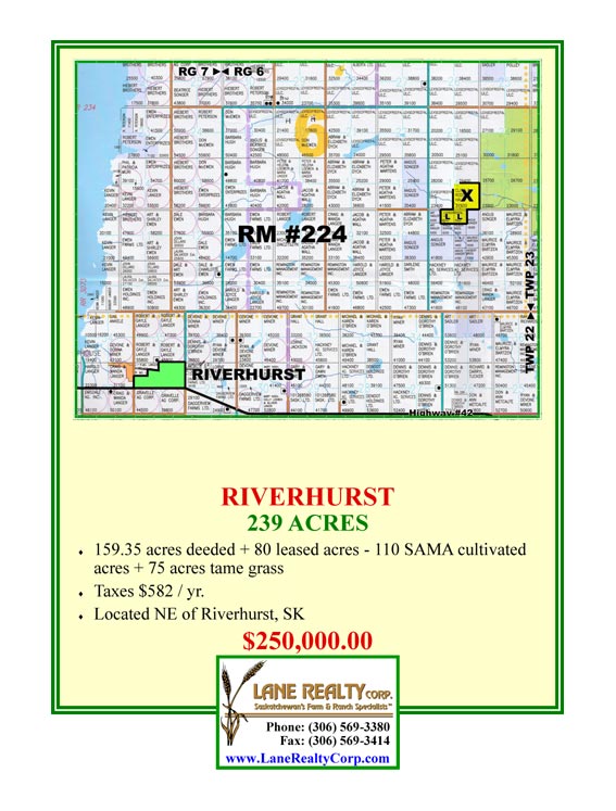Southwest Saskatchewan Farmland, Farms, and Ranches for Sale