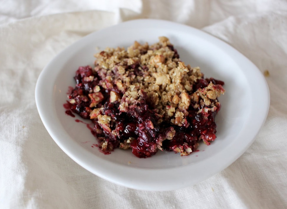 Gluten Free berry Buckwheat Crumble la new fork delicious paleo recipes