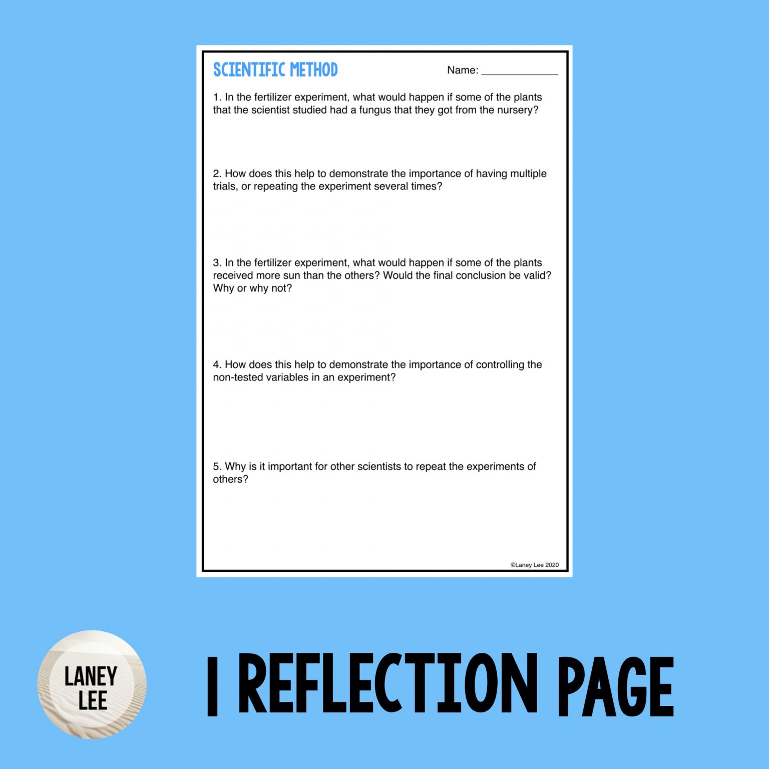 Scientific Method Reading Comprehension Worksheets Laney Lee