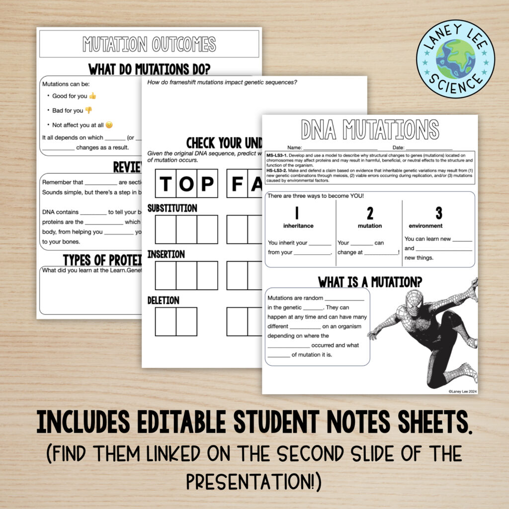 DNA Mutations Presentation Google Slides Laney Lee