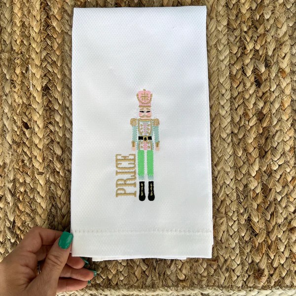 Nutcracker Guest Towel laney rose letters