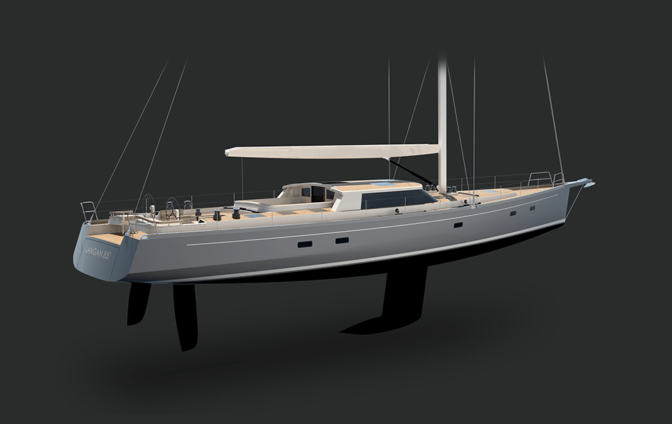Langan Design Partners » An 85foot Sailing Yacht