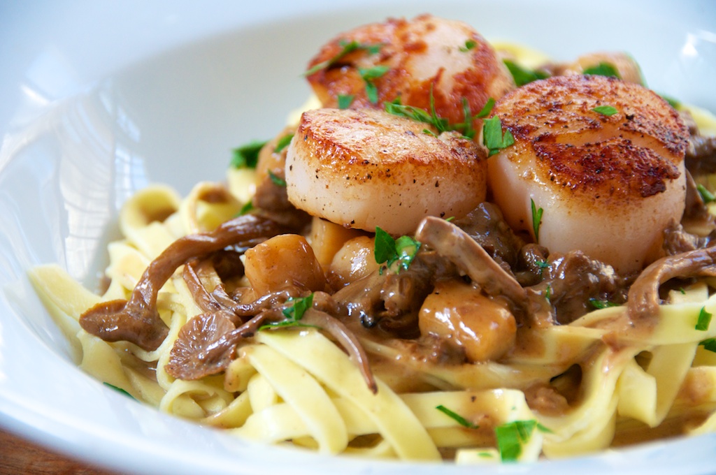 Scallop and Wild Mushroom Marsala Langdon Cook