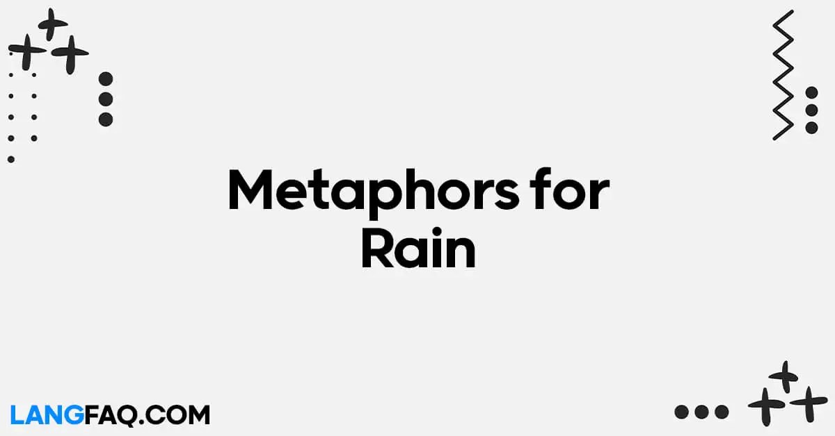 26 Metaphors for Rain A Symphony of Nature