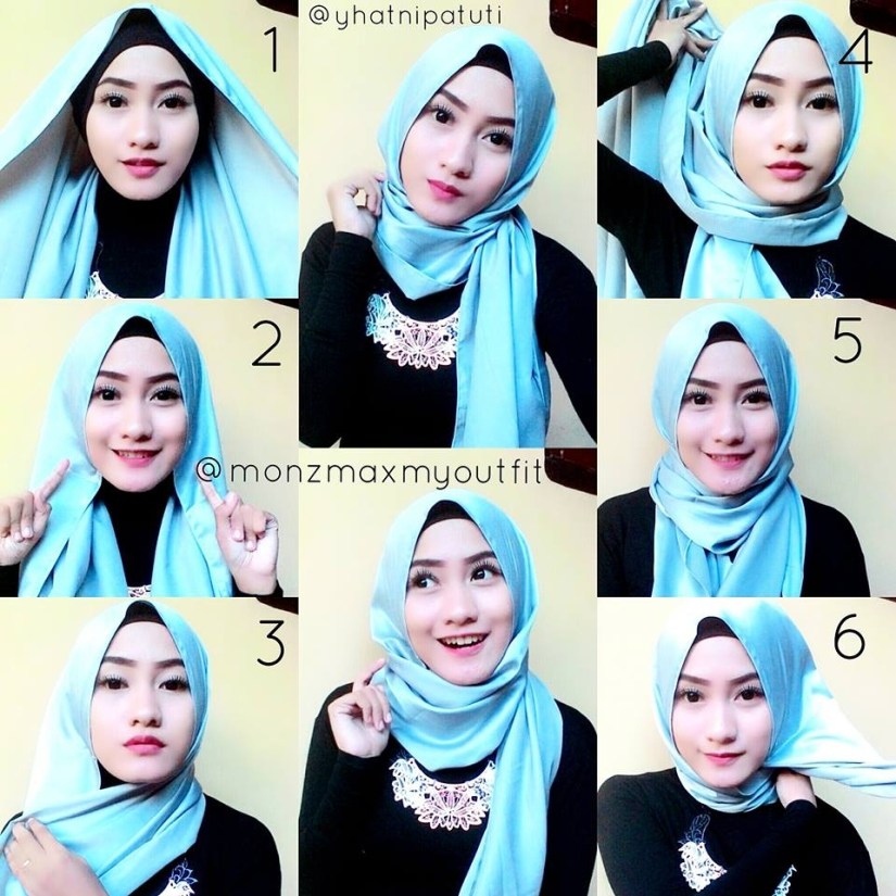 tutorial hijab pashmina satin simple untuk ke pesta tutorial hijab pashmina satin simple untuk ke pesta