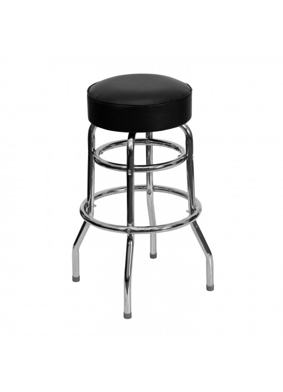 Black/Silver Bar Stool (560 x 775 Pixel)