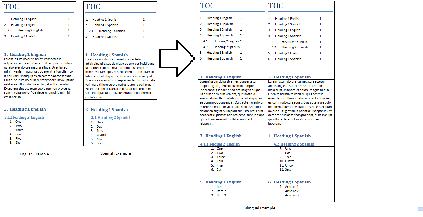 Translating in Word Formatting a Bilingual Word Document