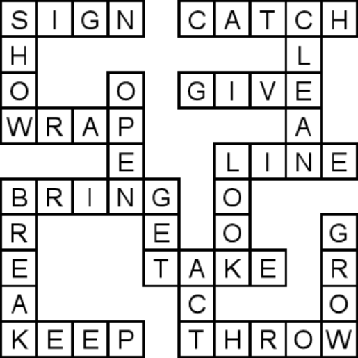 Crosswords for English Learners: Phrasal Verbs with UP