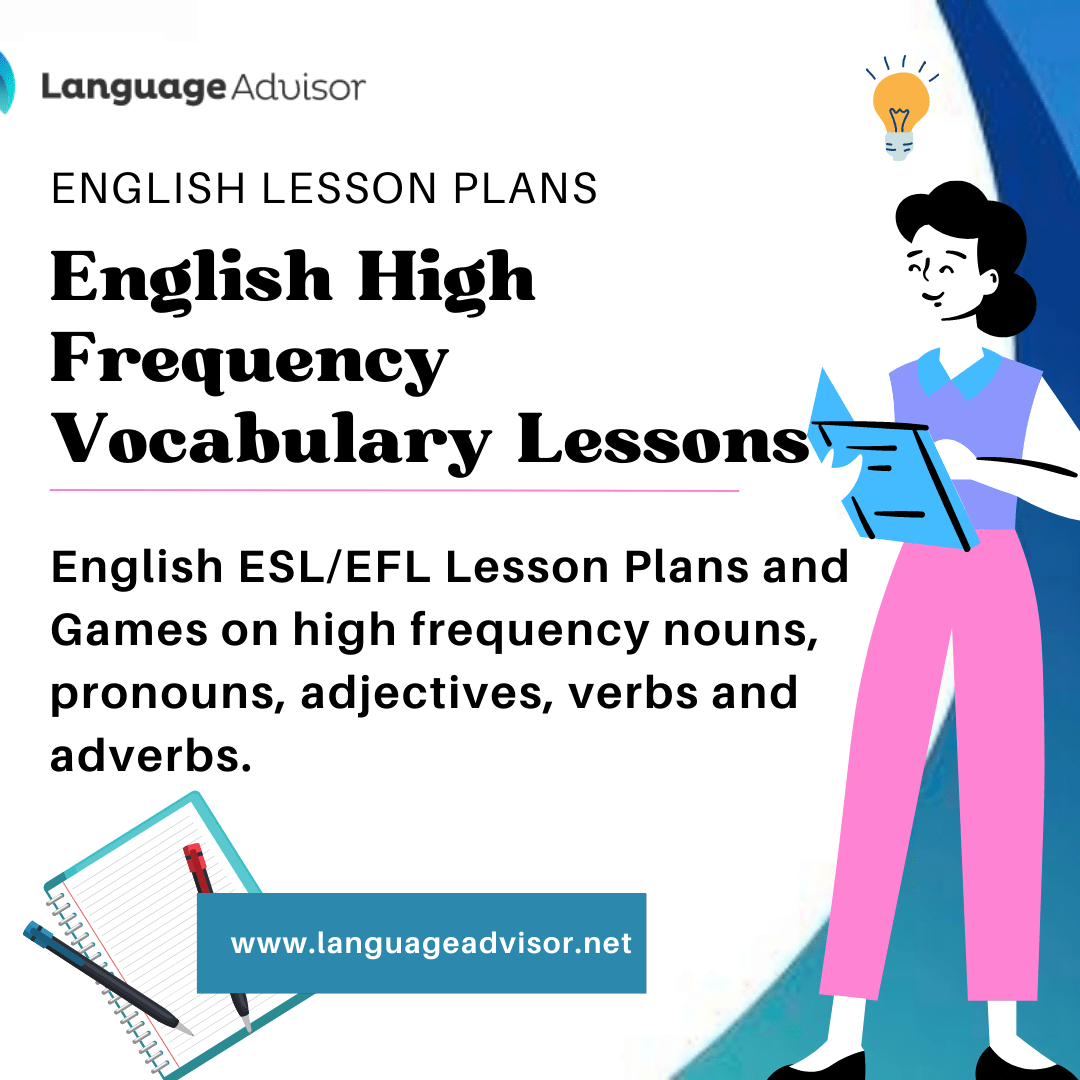 English ESL/EFL High Frequency Vocabulary Free Lesson plans