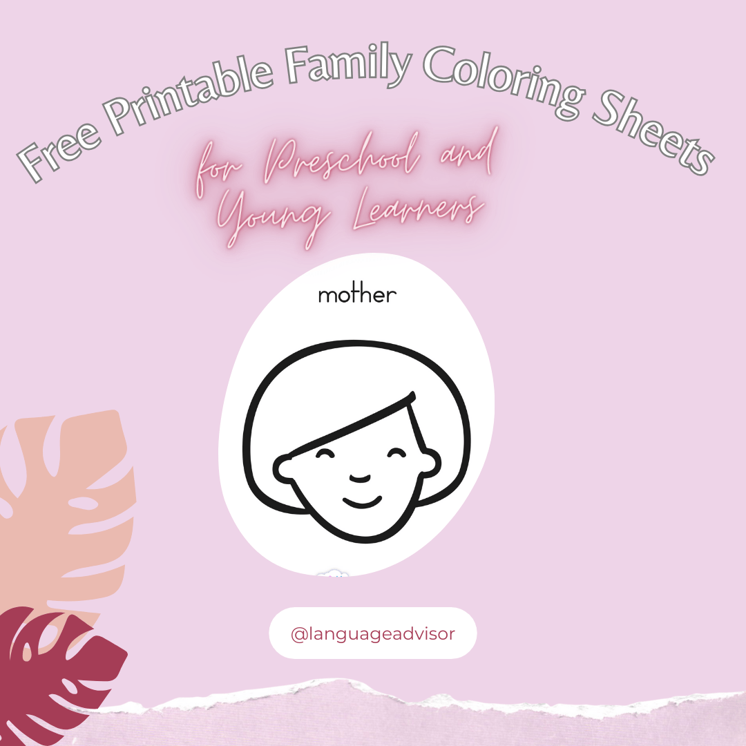 Free Printable Family Coloring Sheets and Flashcards for Preschool and