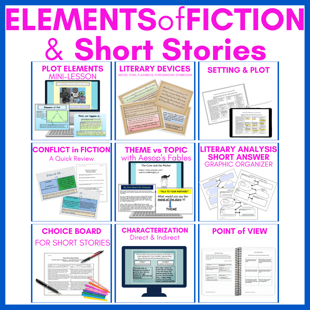 Elements of Fiction and Short Stories MiniLessons for Middle School