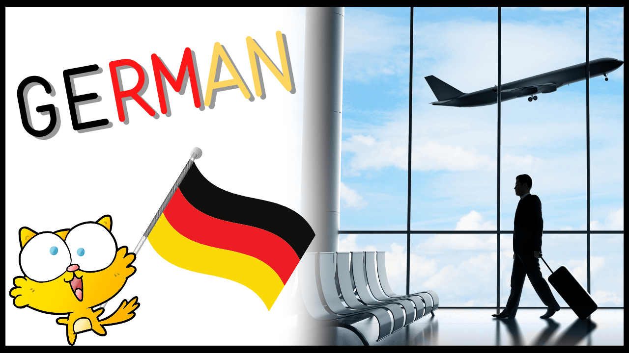 50 basic German phrases at airport, dialogues in German from airport, German at airport