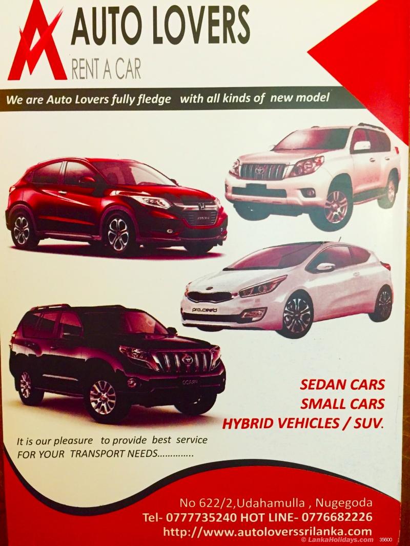 Sri Lanka Car Rentals/Hire AUTO LOVERS VIP RENT. Jeeps & cars