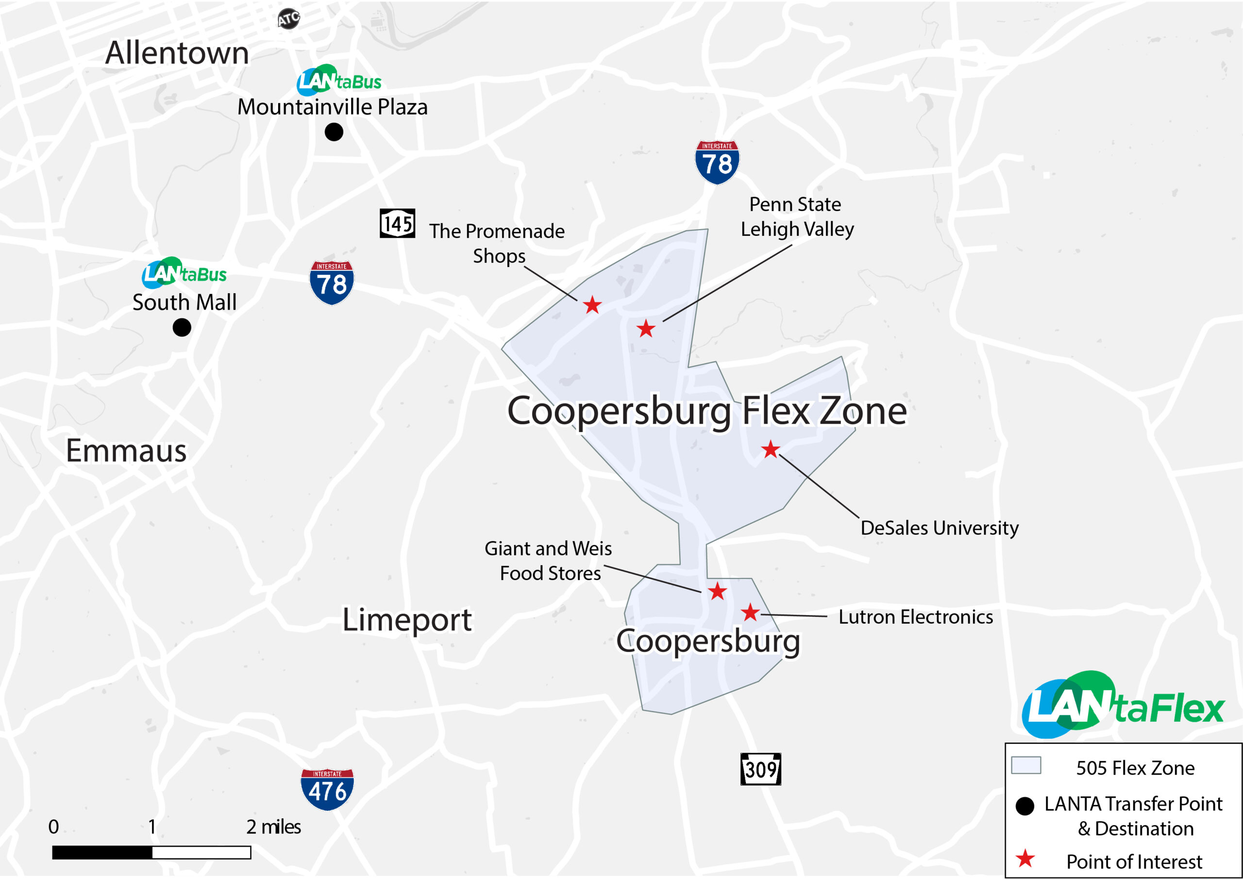 Route 505 Coopersburg Flex LANTA
