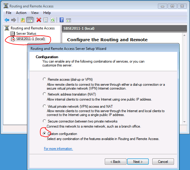 SBS 2011 Essentials Configuring VPN access LANTech Network Management