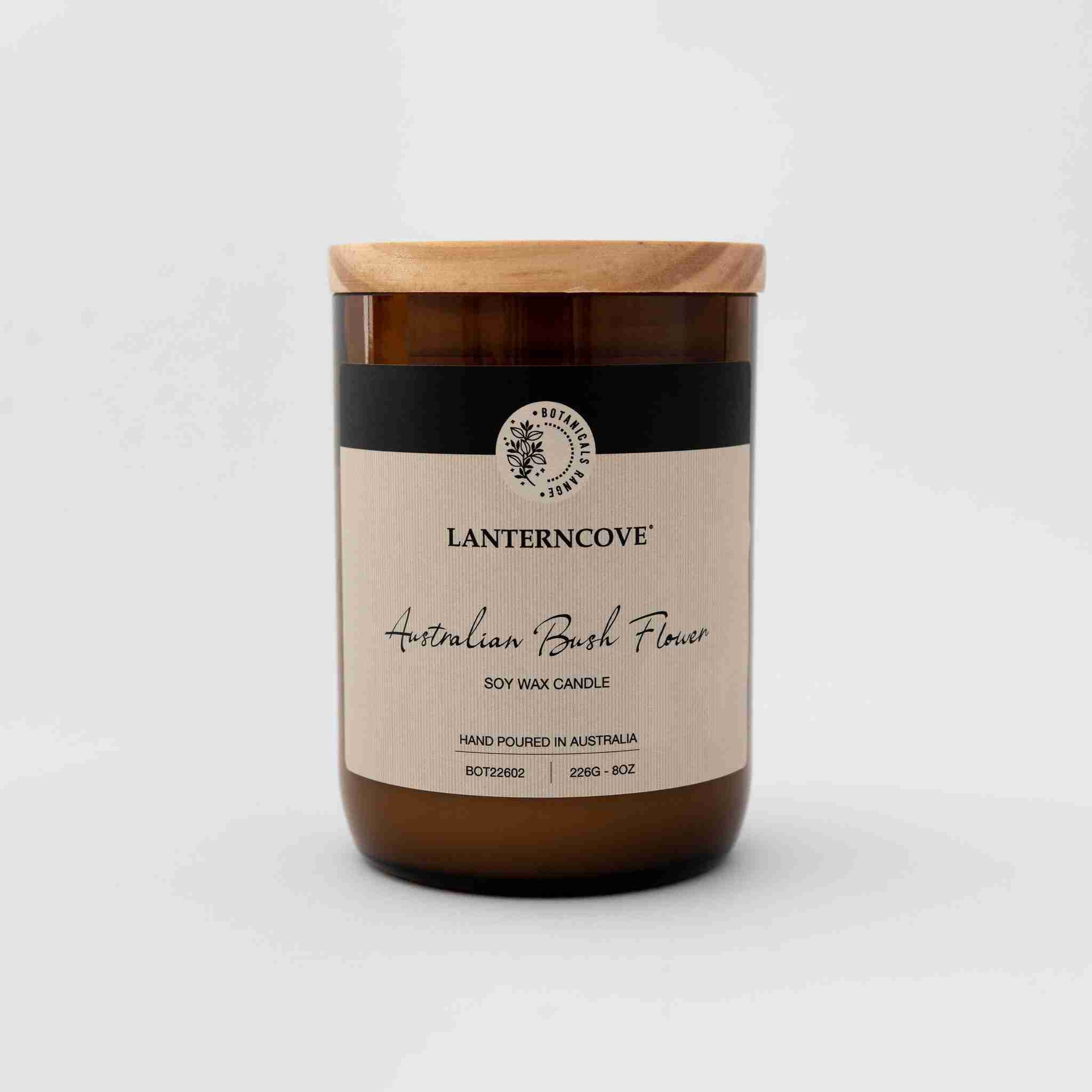 Botanicals 8 oz Soy Wax Candle Austalian Bush Flower Lantern Cove