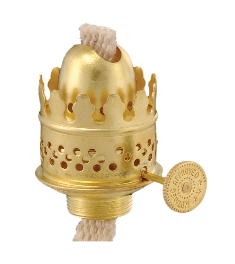 3/8" "Nutmeg" Solid Brass Burner (BP10600) — The Source for Oil Lamps