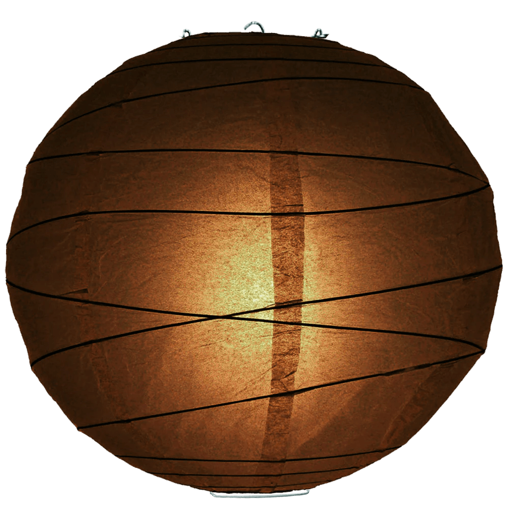 Dark Brown Criss Cross Paper Lanterns
