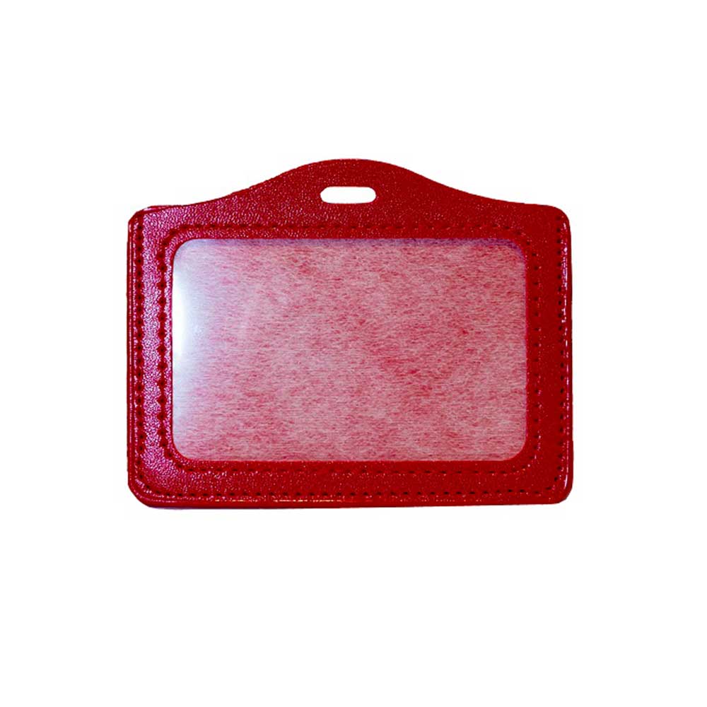 Horizontal PVC ID Card Holder Red Lanyards Supplier Malaysia