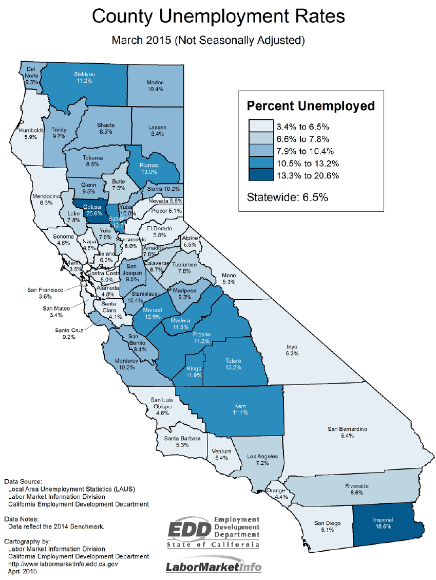 3/2015 California Nonfarm Jobs Up by 39,800 [EconTax Blog]