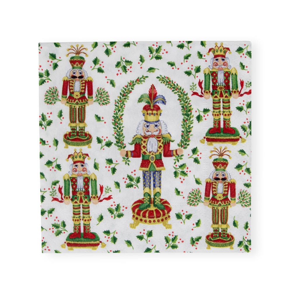 Holiday Napkins by Caspari "Nutcracker Christmas" Cocktail Napkin La