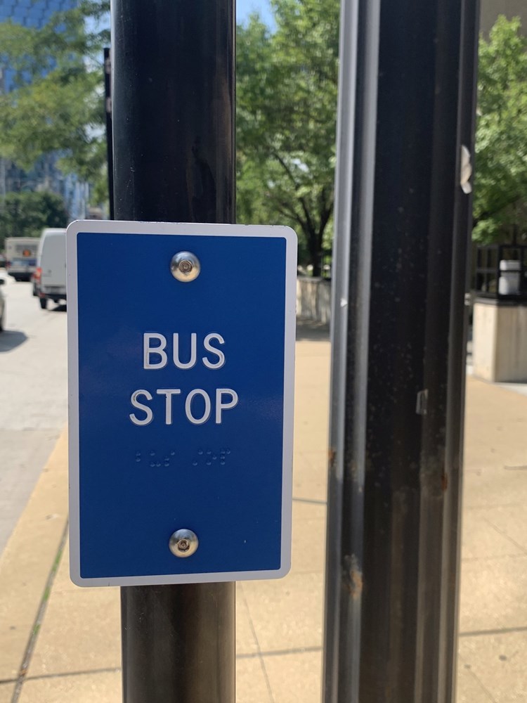 CTA Rolls Out New Tactile Bus Stop Sign Pilot Press Releases News CTA
