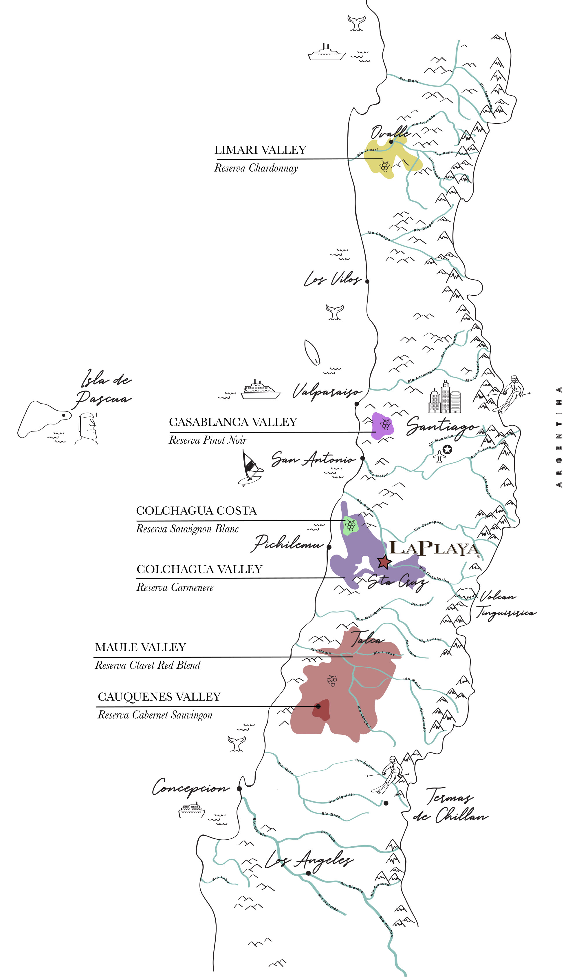 Playa Map LaPlaya Wine
