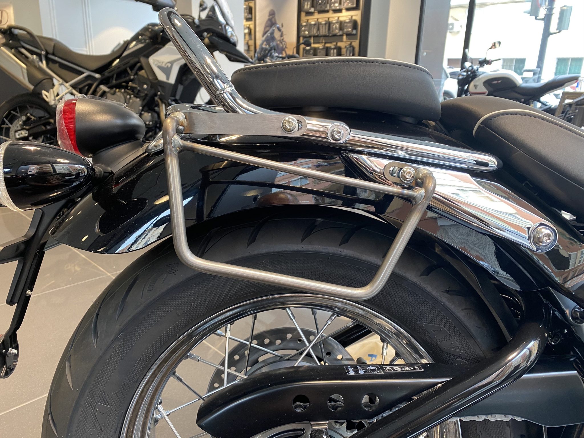 Saddlebag support Triumph Speedmaster Chrome La Poderosa Goods Saddlebags, Luggage and