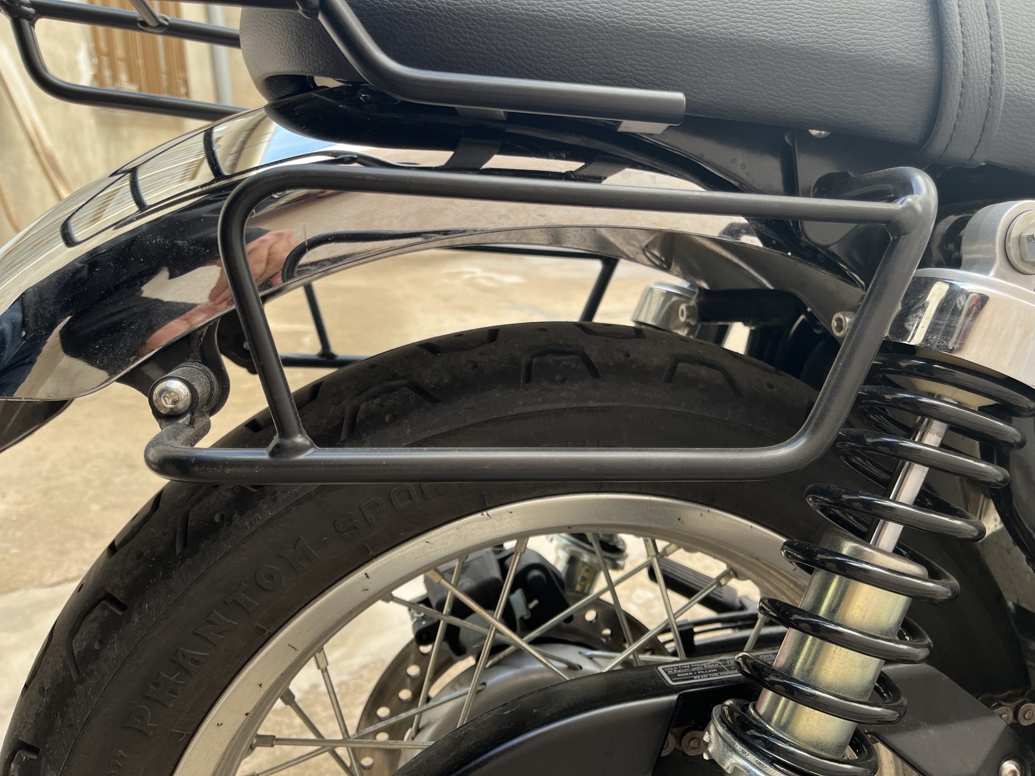 Full set Rear luggage carrier and racks for saddlebags BSA Goldstar 650