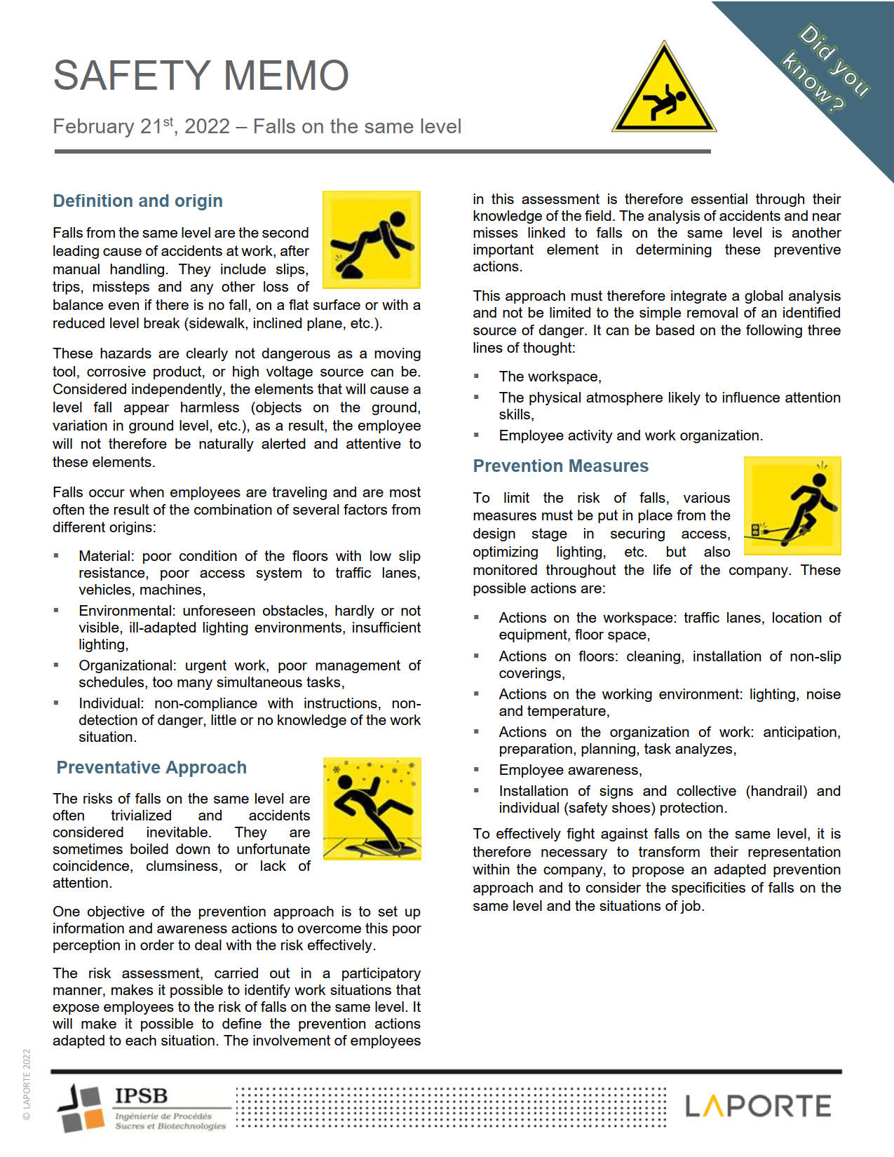 Falls on Same Level Laporte Consultants