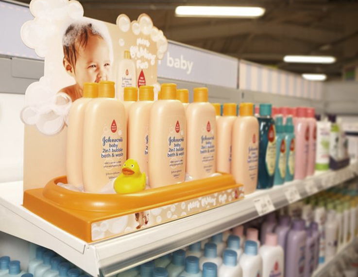 Johnson’s Baby Bubble Bath store display unit lappindesign