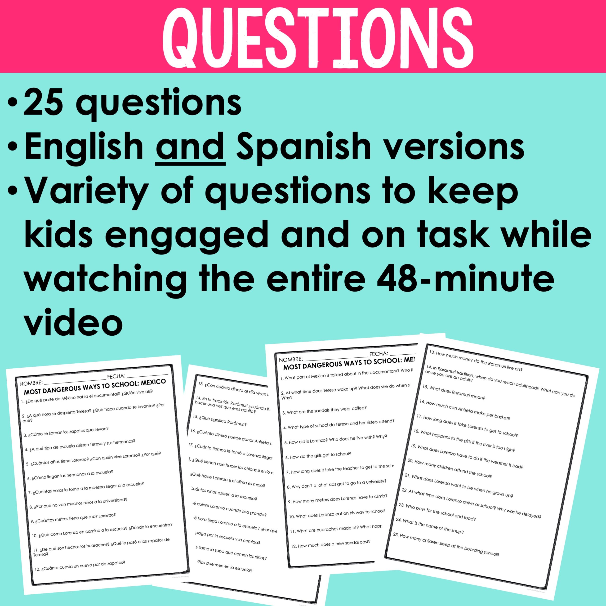 Most Dangerous Ways to School Mexico Questions La Profe Plotts