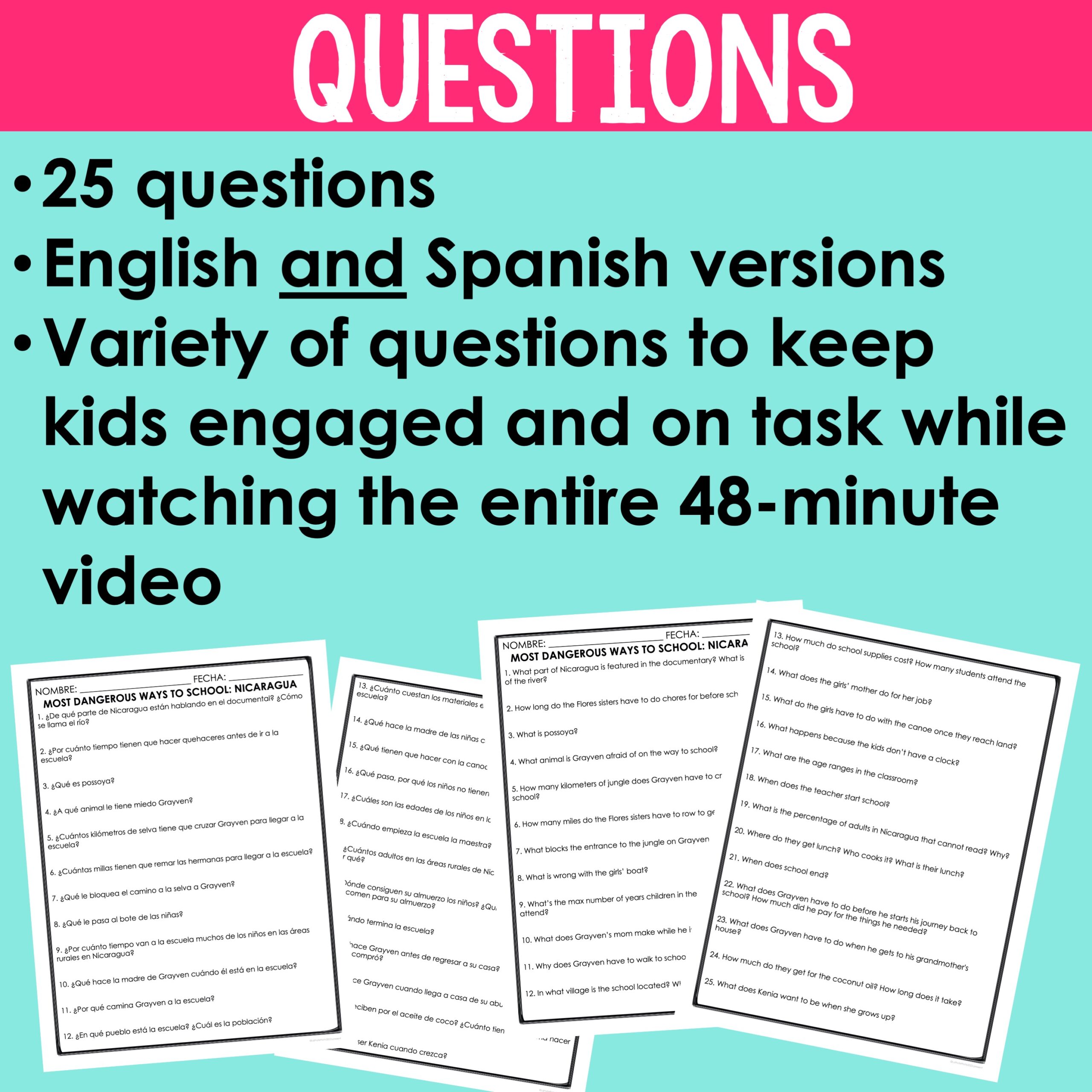 Most Dangerous Ways to School Nicaragua Questions La Profe Plotts