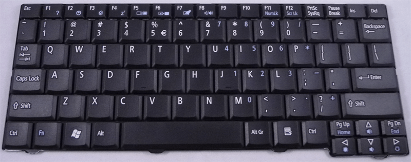 Acer ONE Netbook 150L (Black) Laptop Keyboard Keys