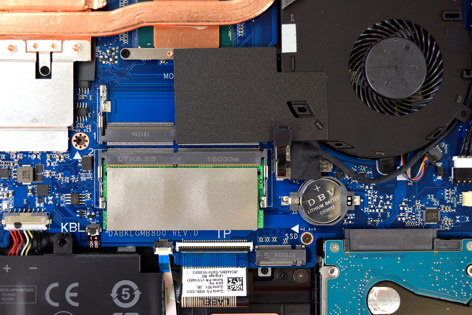 Inside ASUS TUF Gaming FX504 disassembly, internal photos and upgrade